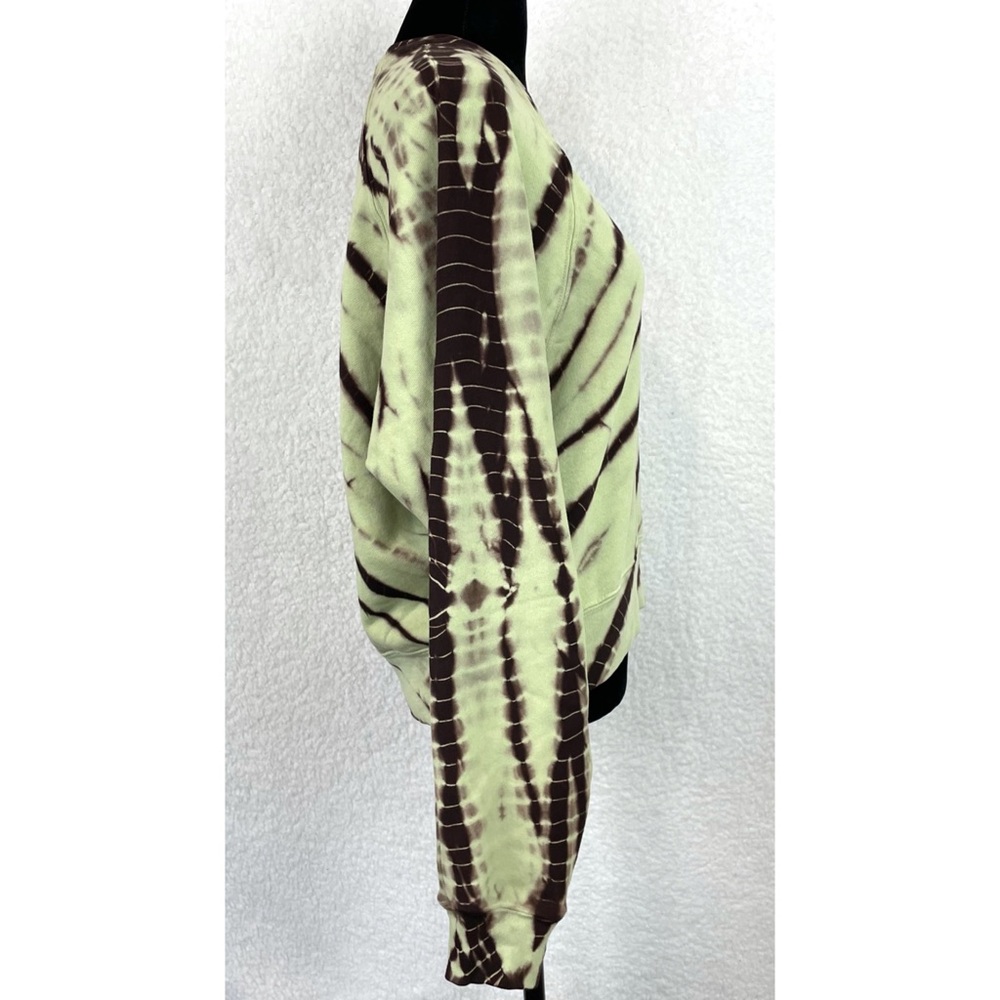 PROENZA SCHOULER • Mint/Brown White Label Modified Raglan Tie Dye Sweatshirt, XS - Picture 11 of 16